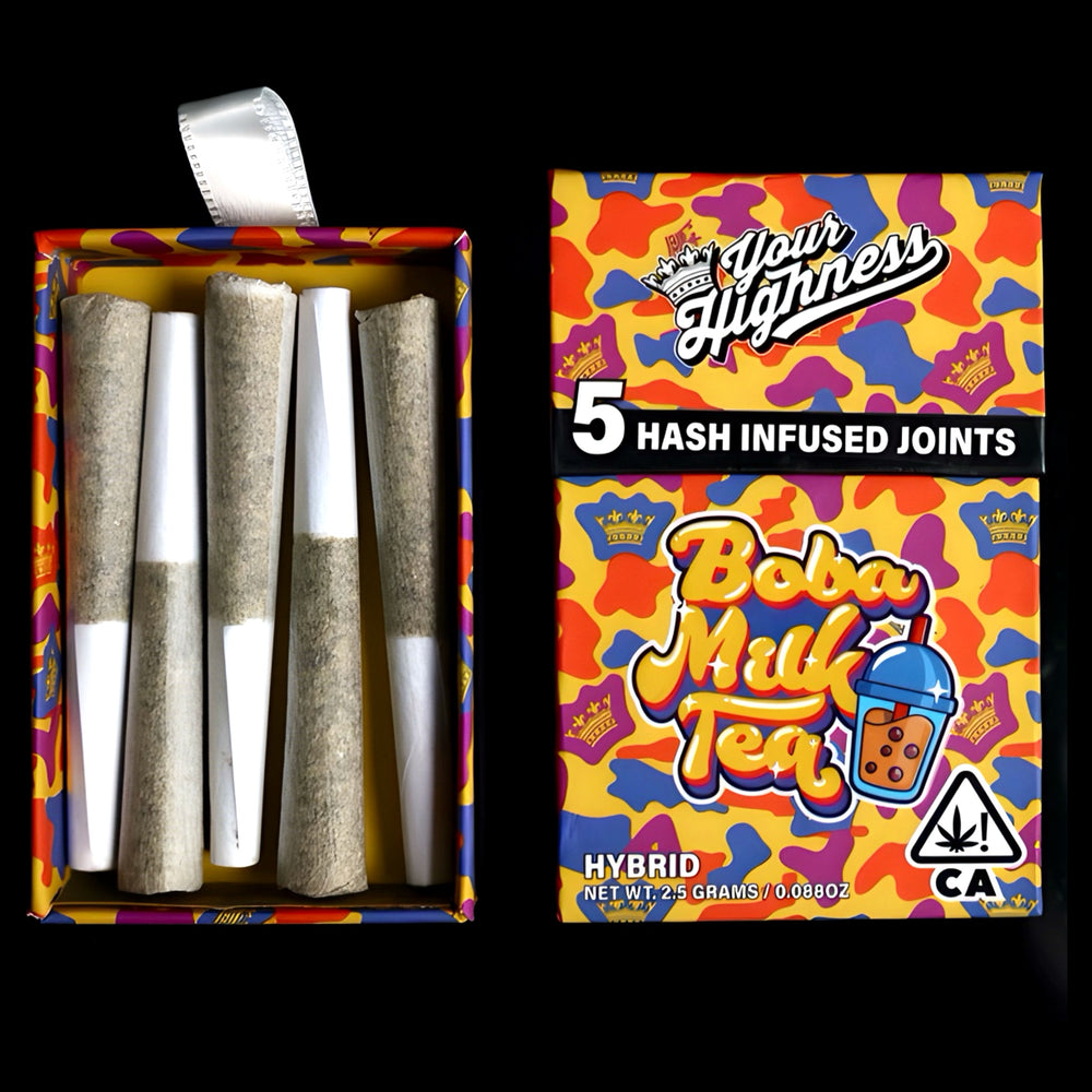 Boba Milk Tea – Live Hash Infused Pre-Rolls (5 Pack)