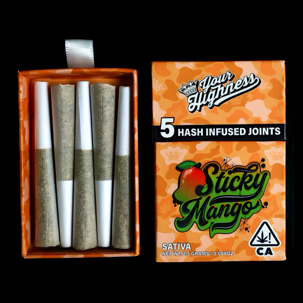 Sticky Mango – Live Hash Infused Pre-Rolls (5 Pack)