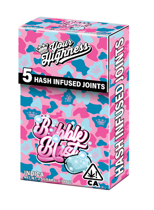 Bubble Blast – Live Hash Infused Pre-Rolls (5 Pack)