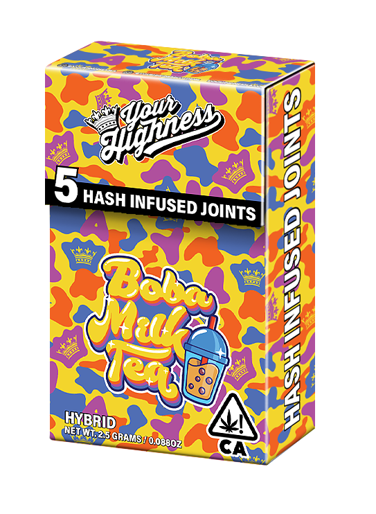 Boba Milk Tea – Live Hash Infused Pre-Rolls (5 Pack)