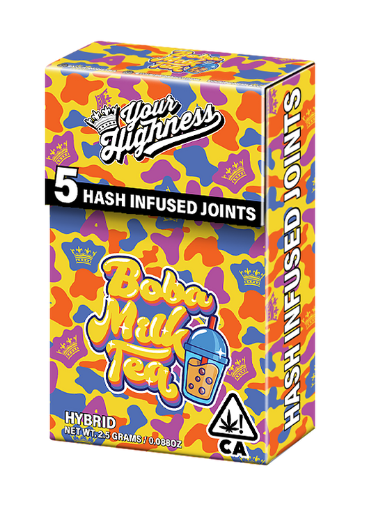 Boba Milk Tea – Live Hash Infused Pre-Rolls (5 Pack)