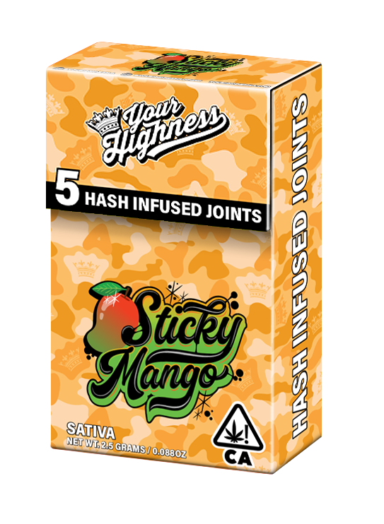 Sticky Mango – Live Hash Infused Pre-Rolls (5 Pack)