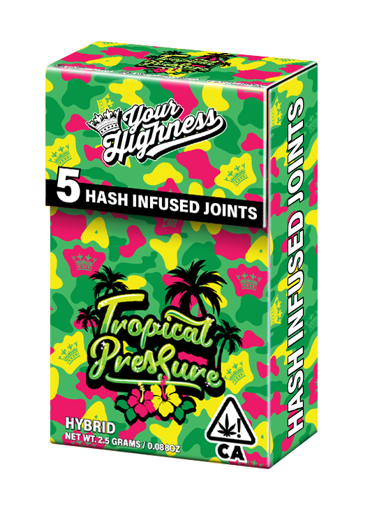 Tropical Pressure – Live Hash Infused Pre-Rolls (5 Pack)